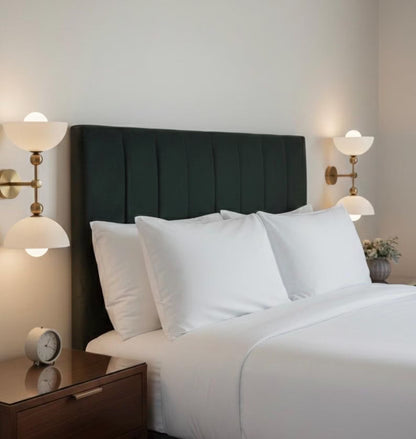 Brass Double Glass Wall Sconce – Modern Bedside & Bathroom Light