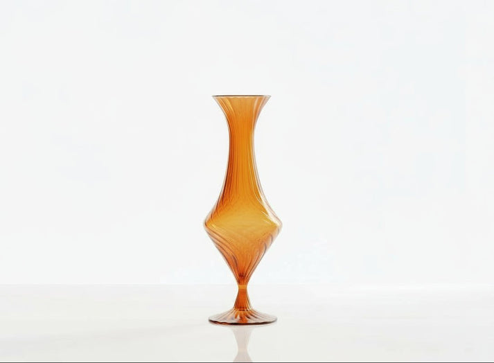 Discover trendy Blown Glass Orange Vase | Les Trois Pyramides