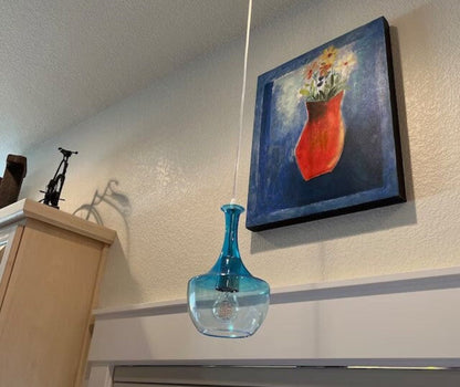 Set of 3 Multicolored Hand blown glass pendant | Les Trois Pyramides.