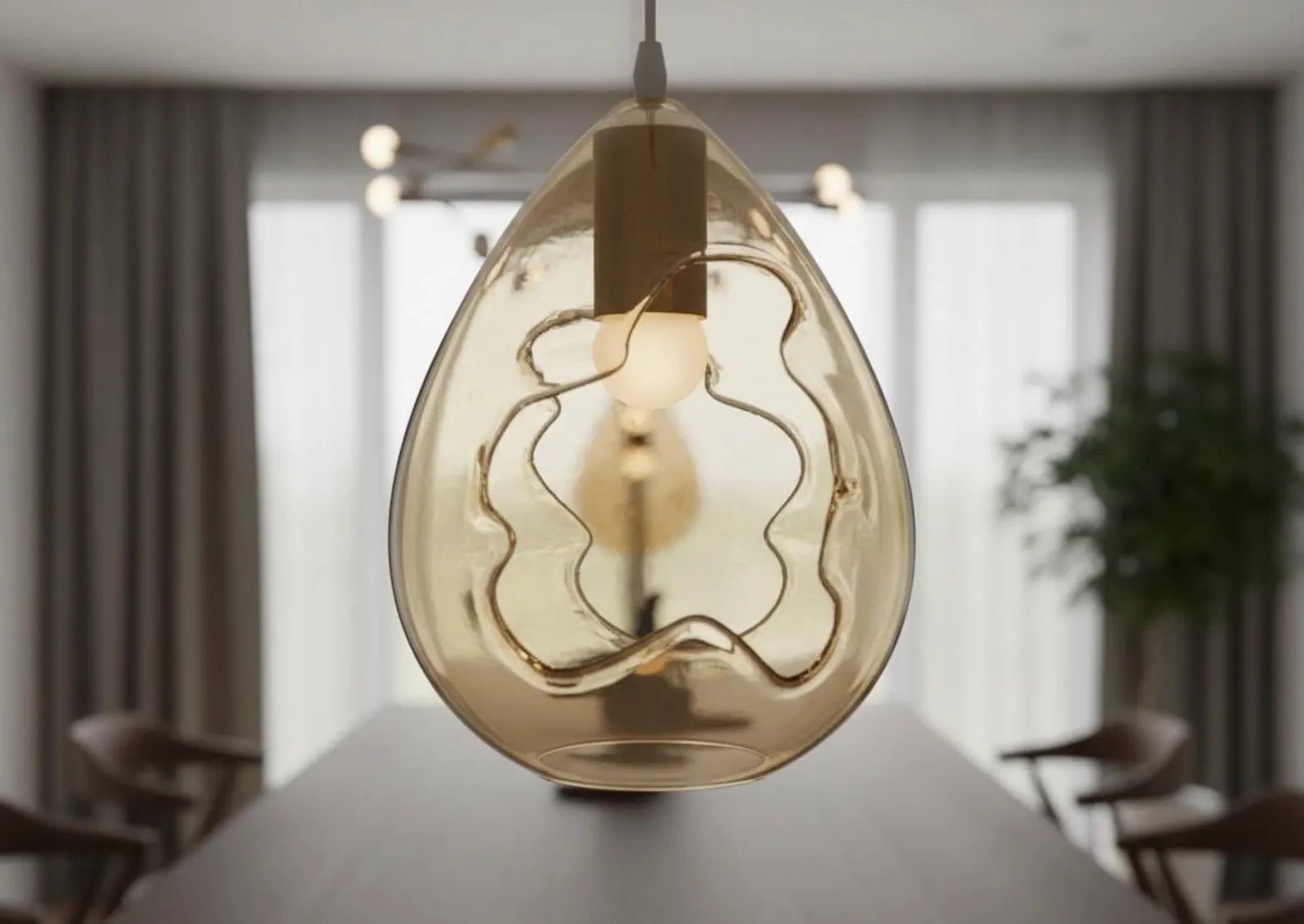 Set of 4 Seashell Modern Pendants Lights - Les Trois Pyramides 