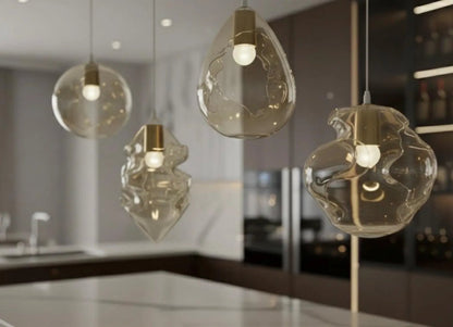 Set of 4 Seashell Modern Pendants Lights - Les Trois Pyramides 