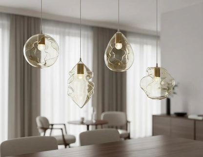 Set of 4 Seashell Modern Pendants Lights - Les Trois Pyramides 