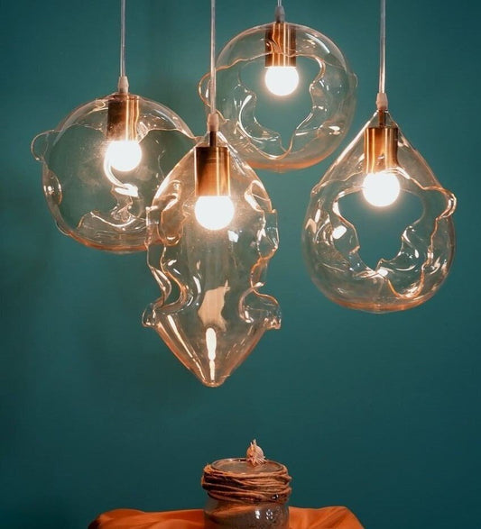 Set of 4 Seashell Modern Pendants Lights - Les Trois Pyramides 