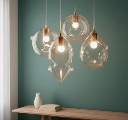 Set of 4 Seashell Modern Pendants Lights - Les Trois Pyramides 