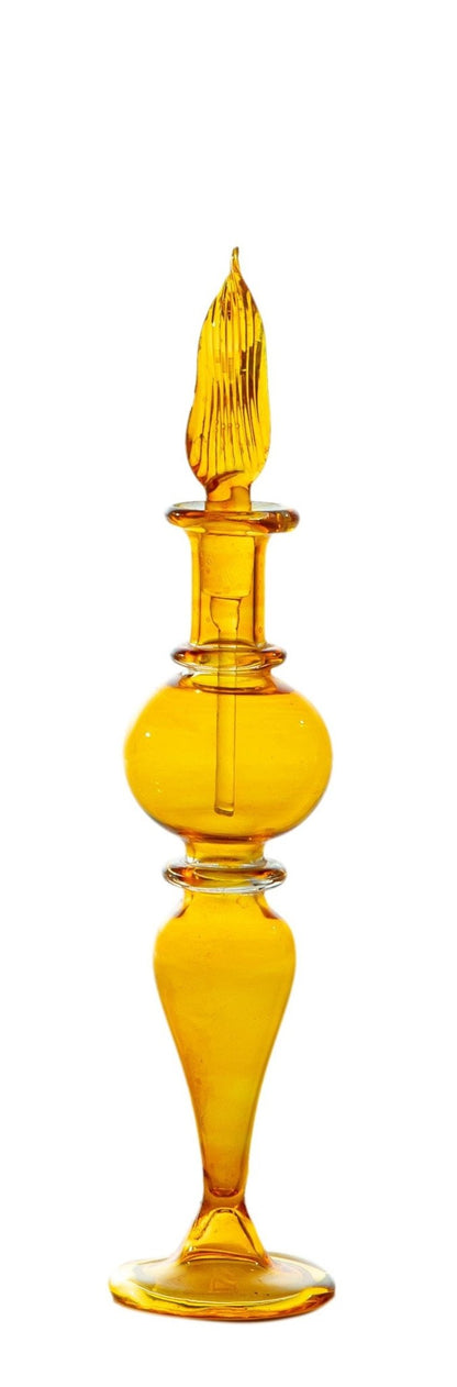 Set of Three hand blown glass perfume bottles