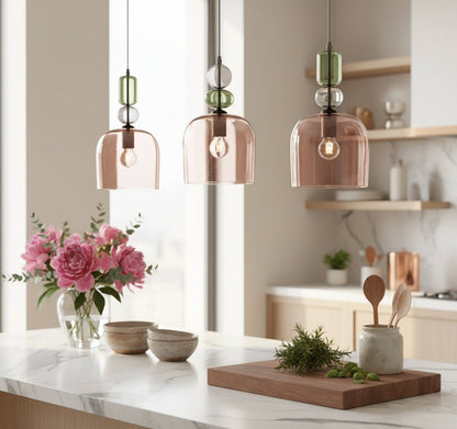 Set of Three Modern pendants lights For Kitchen Island