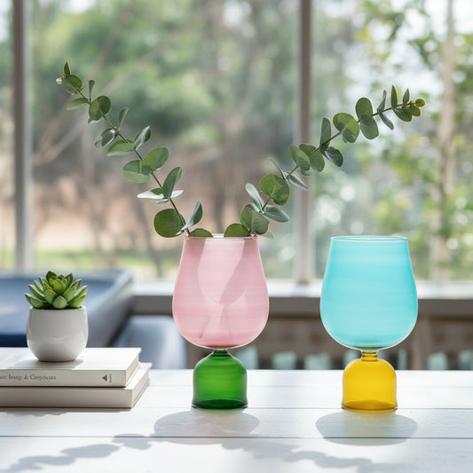 Set of Two Small Vases- Les Trois Pyramides