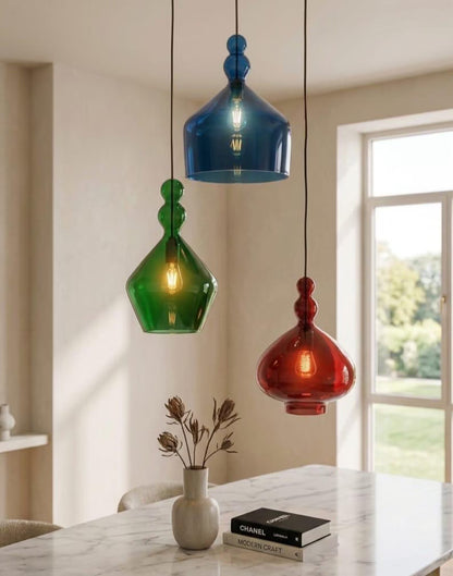 Modern Multicolored Handmade Deco Light Fixtureg Lights - Les Trois Pyramides 