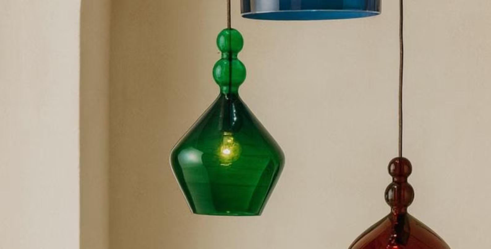 Modern Multicolored Handmade Deco Light Fixtureg Lights - Les Trois Pyramides 