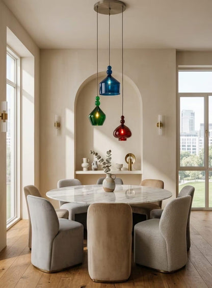 Modern Multicolored Handmade Deco Light Fixtureg Lights - Les Trois Pyramides 