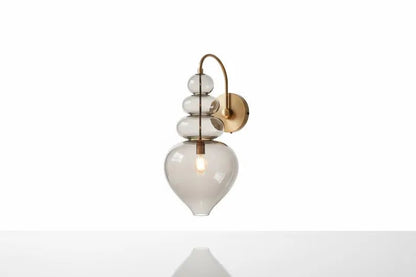 Smoked Glass Wall Sconce – Bathroom Vanity Lighting, Bedside Wall Lamp Installation, Modern Indoor Wall Light  Les Trois Pyramides