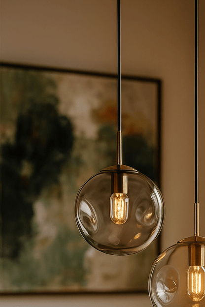 Glass Blown Pendant - Les Trois Pyramides