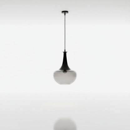 Smoky Glass Bottle Pendant Light – Hand-Blown Modern Glass Lighting