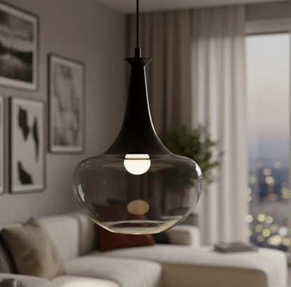 Smoky Glass Bottle Pendant Light for living room– Hand-Blown Modern Glass Lighting
| Les Trois Pyramides.