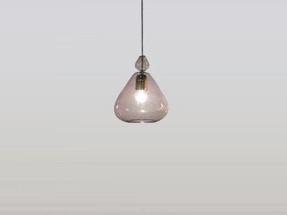 Smoky Gray Deco Light Fixture - Les Trois Pyramides