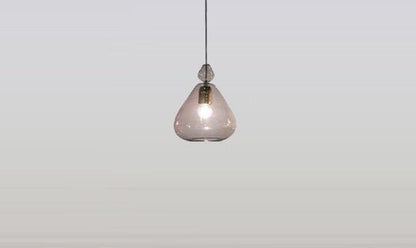 Smoky Gray Deco Light Fixture - Les Trois Pyramides