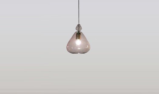 Smoky Gray Deco Light Fixture - Les Trois Pyramides