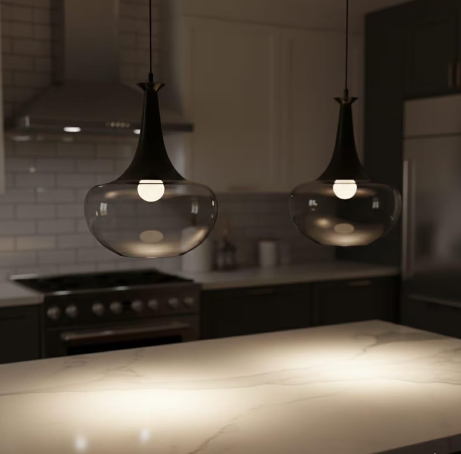 Smoky Glass Bottle Pendant Light for kitchen– Hand-Blown Modern Glass Lighting
| Les Trois Pyramides.