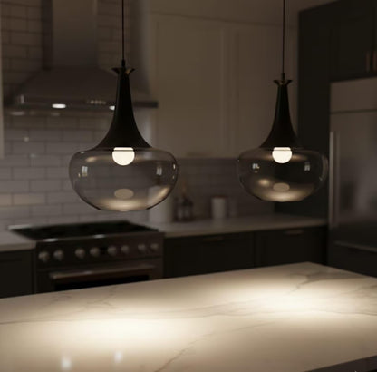 Smoky Glass Bottle Pendant Light for kitchen– Hand-Blown Modern Glass Lighting
| Les Trois Pyramides.