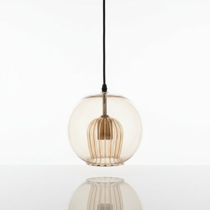 Soft Gold Blown glass light pendant for kitchen decor
