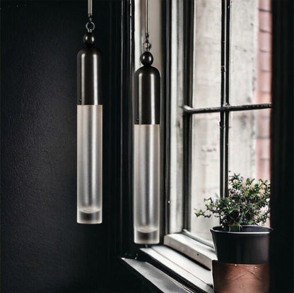 Tassel pendant Light with Frosted Glass