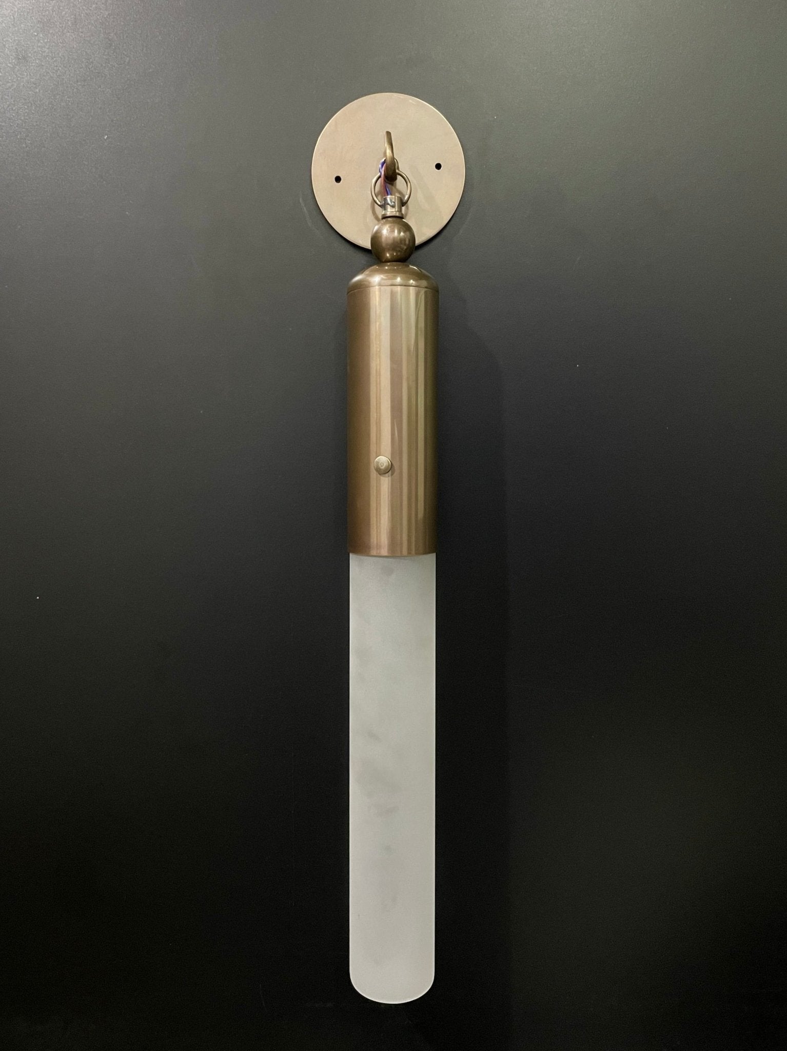 Tassel WALL SCONCE (Brass) - Frosted Cylindrical Glass | Les Trois Pyramides