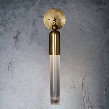 Tassel WALL SCONCE (Brass) - Frosted Cylindrical Glass | Les Trois Pyramides