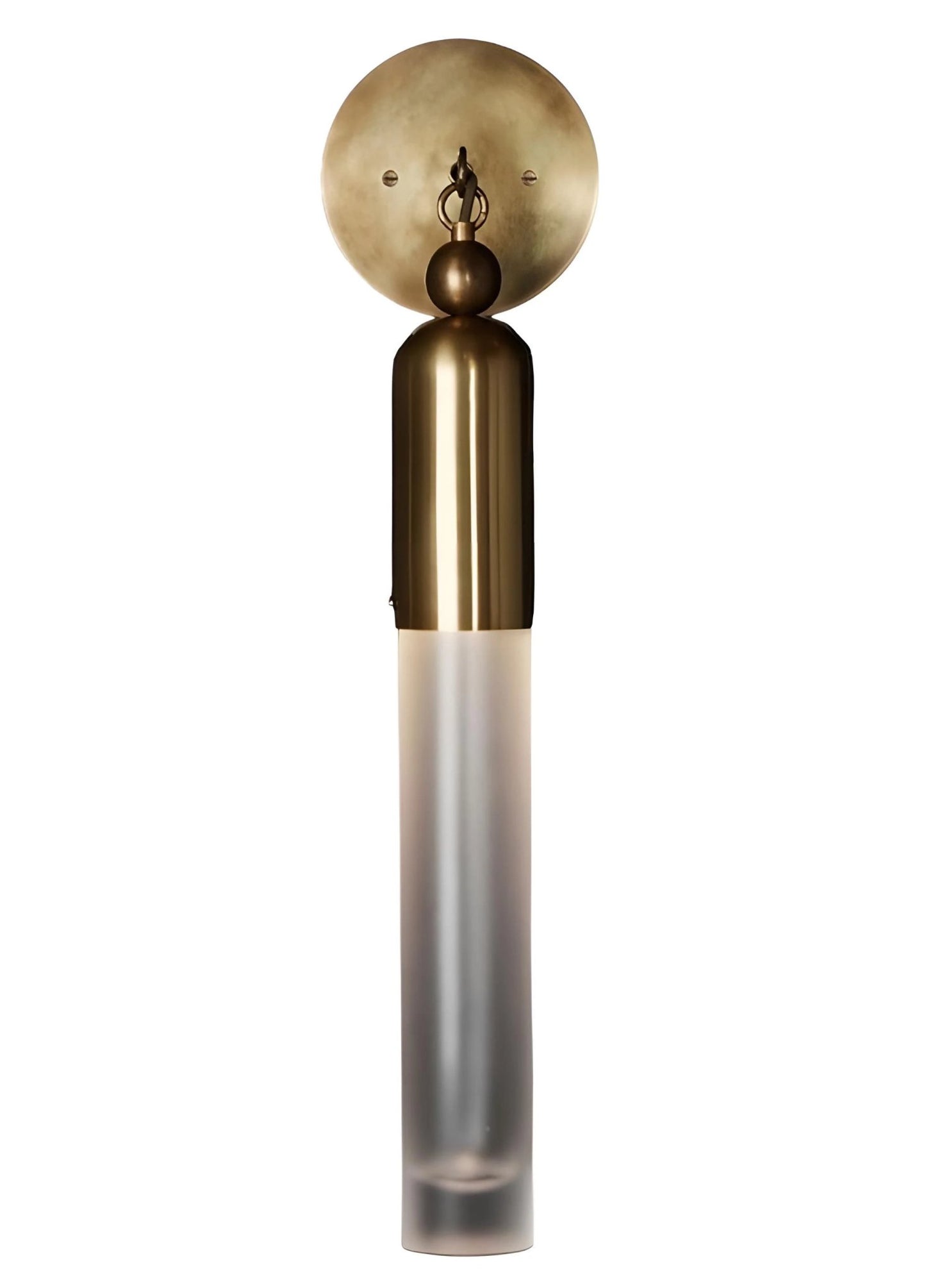 Tassel WALL SCONCE (Brass) - Frosted Cylindrical Glass