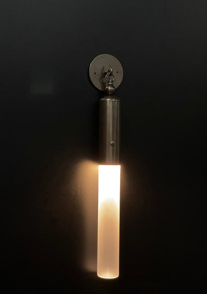 Tassel WALL SCONCE (Brass) - Frosted Cylindrical Glass