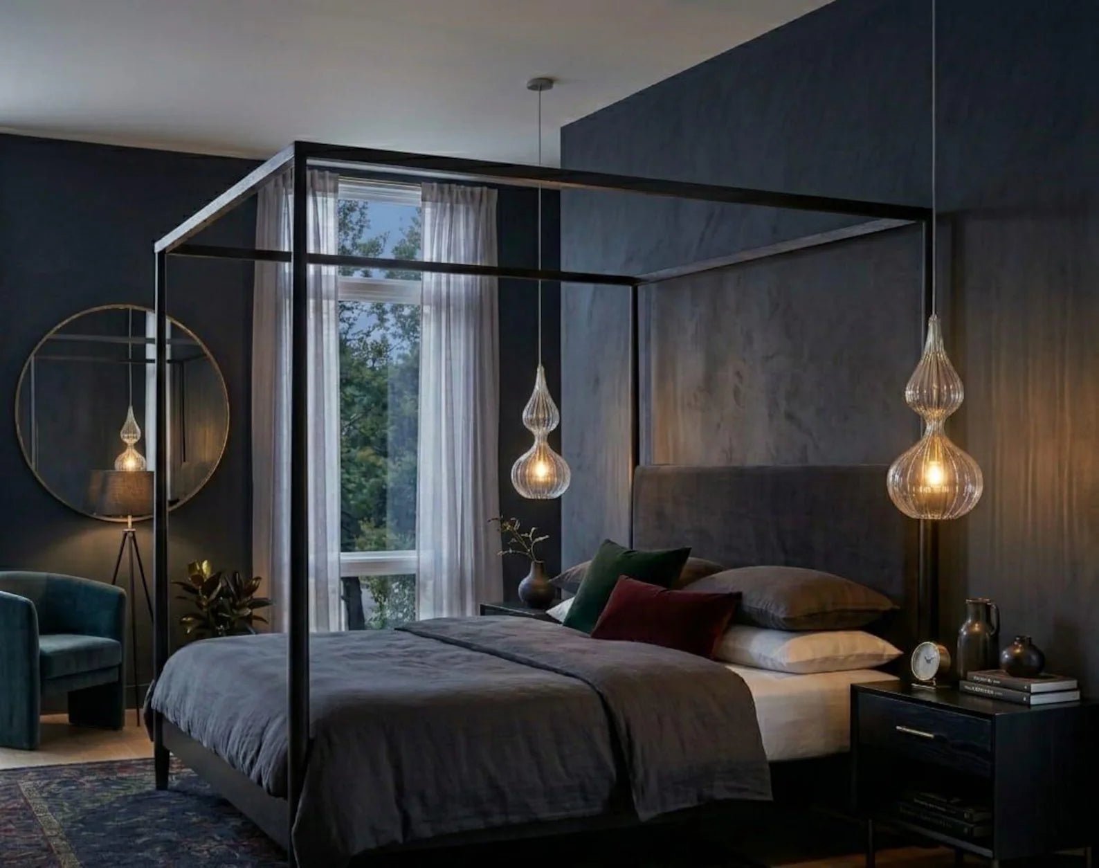 Art Deco Light Fixture - Les Trois Pyramides