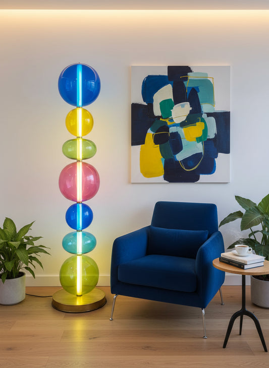 The Bubbly Blown Glass Floor Lamp | Les Trois Pyramides