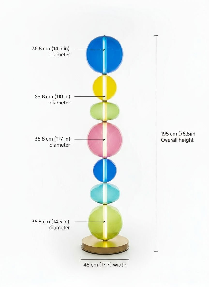 colorful floor lamp | Les Trois Pyramides