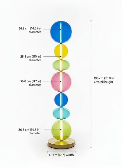 colorful floor lamp | Les Trois Pyramides