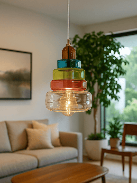 Cake Blown glass pendant - LesTroisPyramides