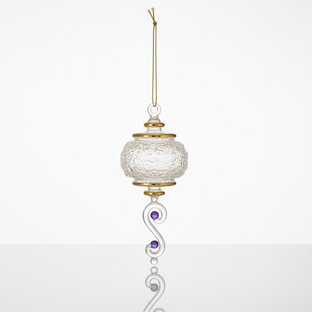 Tree topper clear Glass ornament