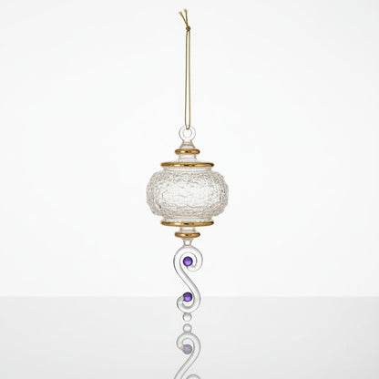 Tree topper clear Glass ornament