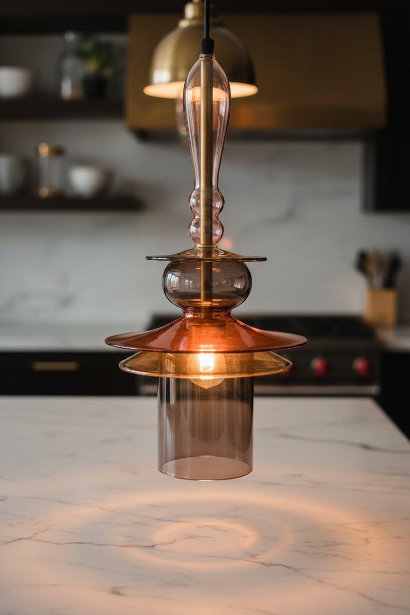 Tropical style blown glass Light for Kitchen Island