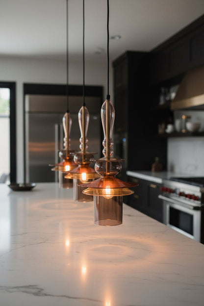 Tropical style blown glass Light for Kitchen Island