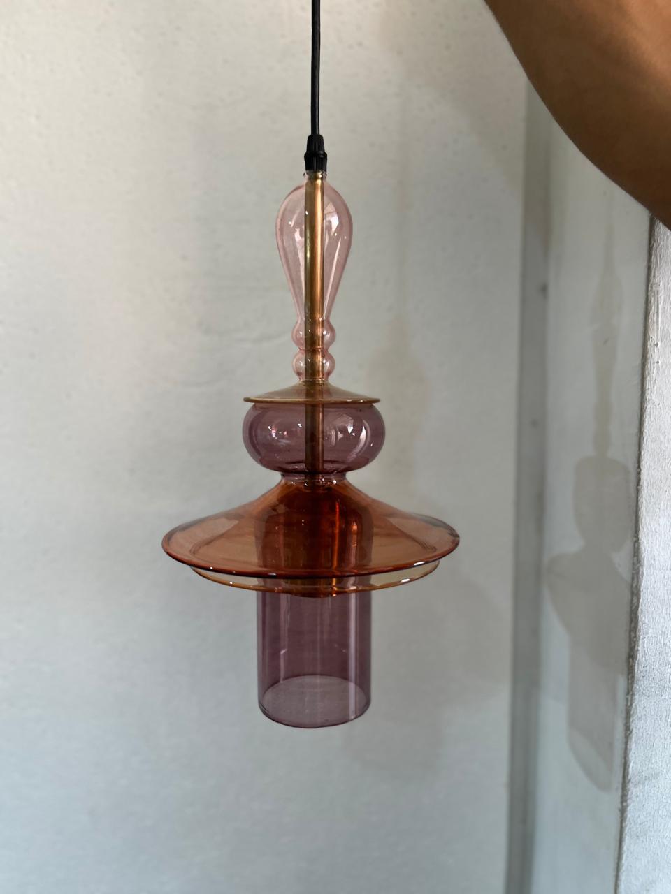 Tropical style blown glass Light for Kitchen Island | Les Trois Pyramides