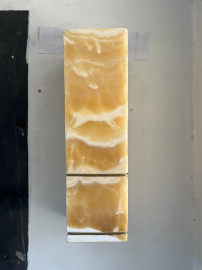 Vertical Alabaster Wall Sconce – Handmade Natural Stone Wall Light