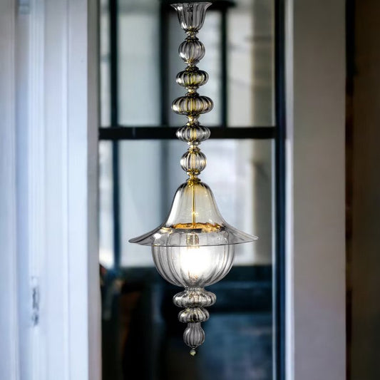 Vintage Style Blown Glass Pendant Light - Les Trois Pyramides 