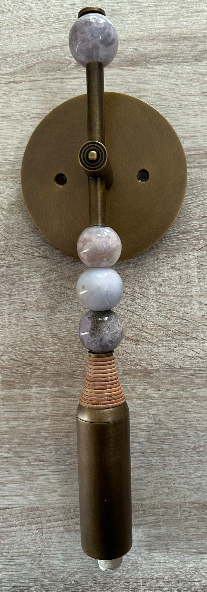 Modern wall sconce with unique Marble Gemstones | Les Trois Pyramides