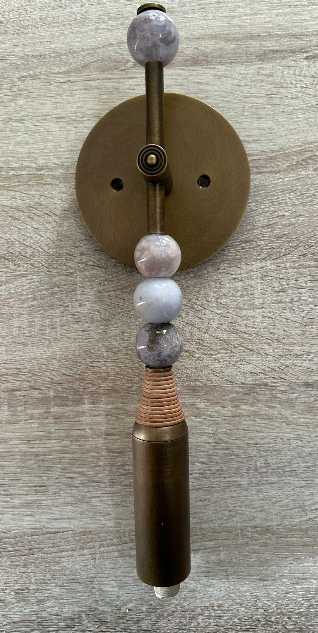 Modern wall sconce with unique Marble Gemstones | Les Trois Pyramides