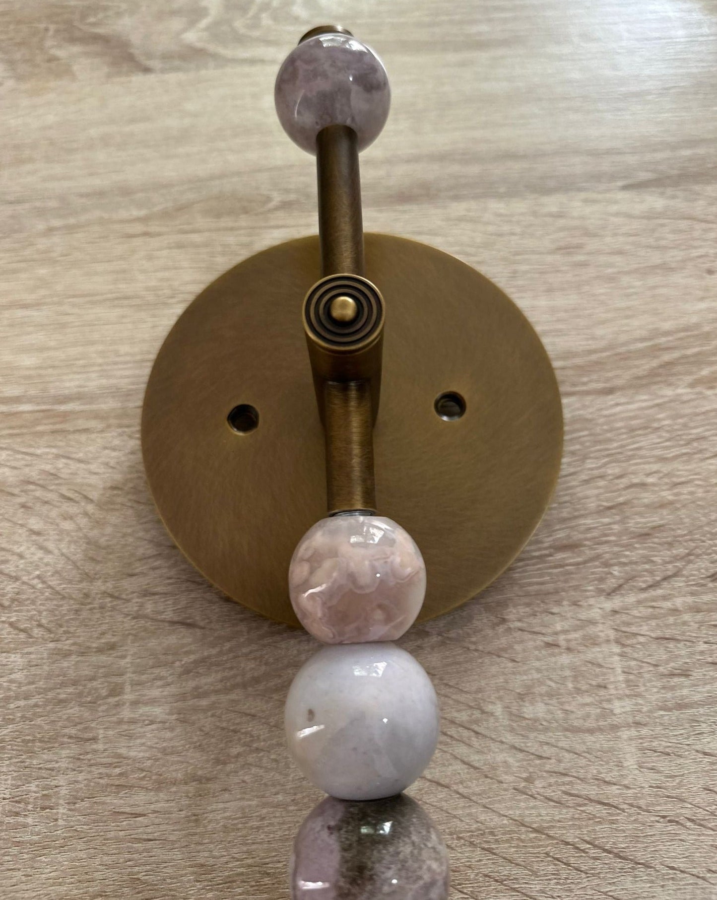 Modern wall sconce with unique Marble Gemstones | Les Trois Pyramides