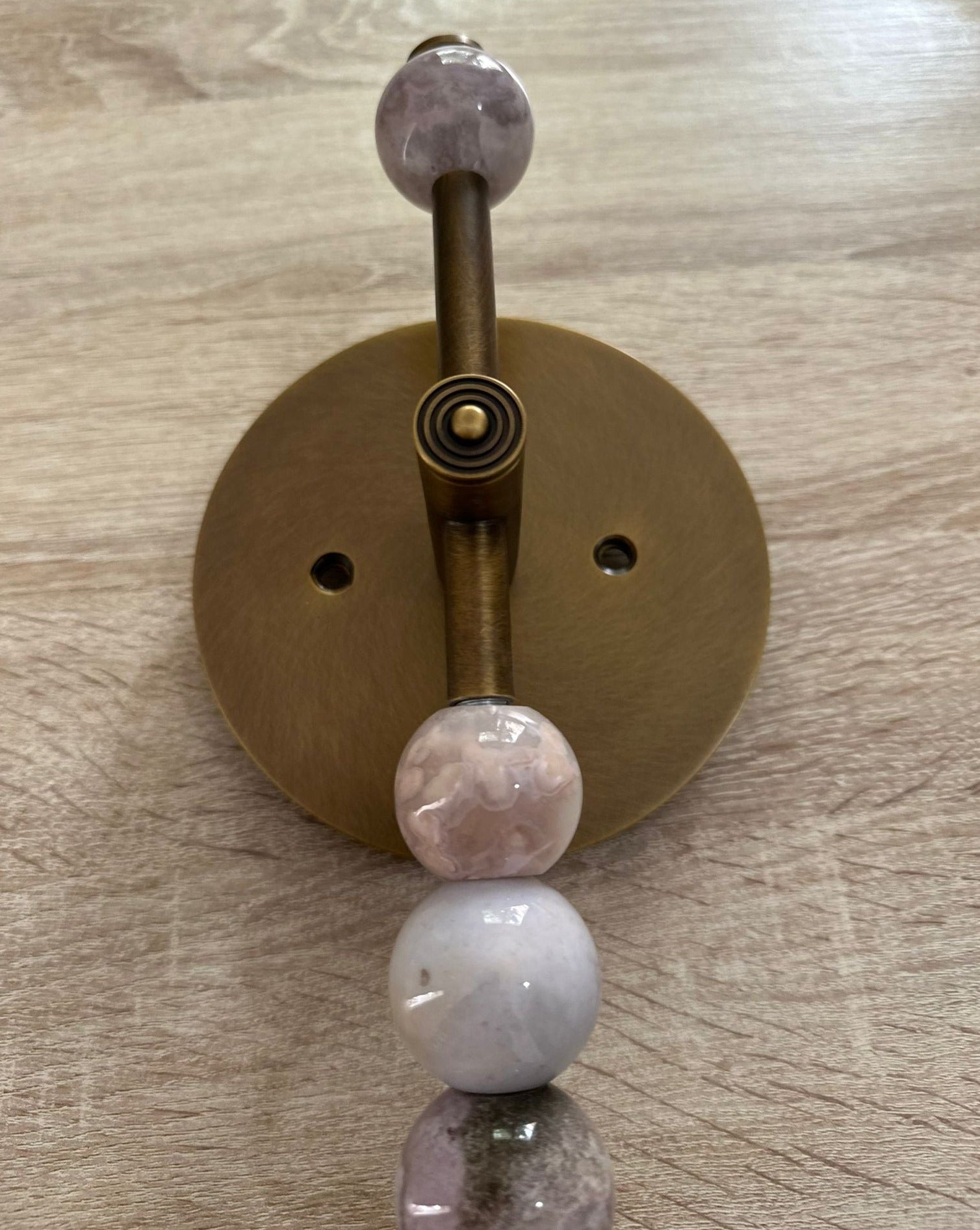 Modern wall sconce with unique Marble Gemstones | Les Trois Pyramides