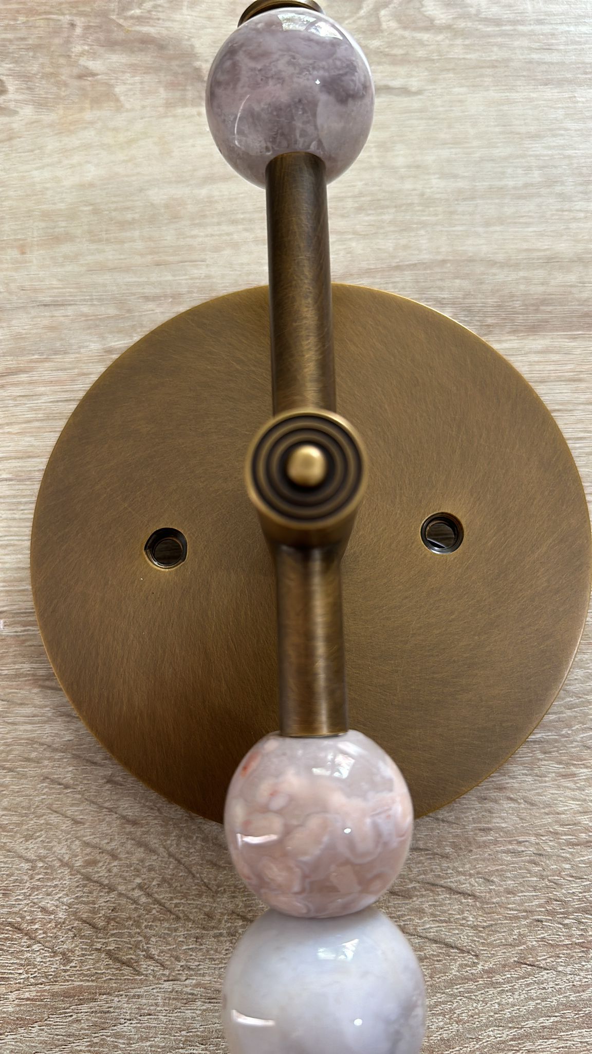 Modern wall sconce with unique Marble Gemstones | Les Trois Pyramides