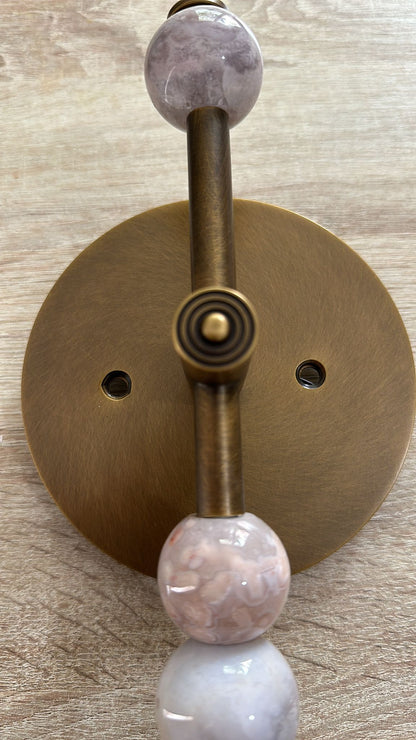 Modern wall sconce with unique Marble Gemstones | Les Trois Pyramides