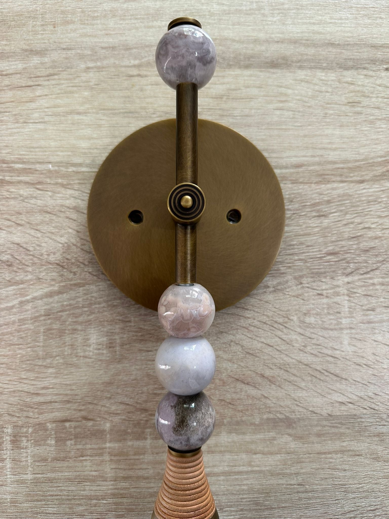 Modern wall sconce with unique Marble Gemstones | Les Trois Pyramides
