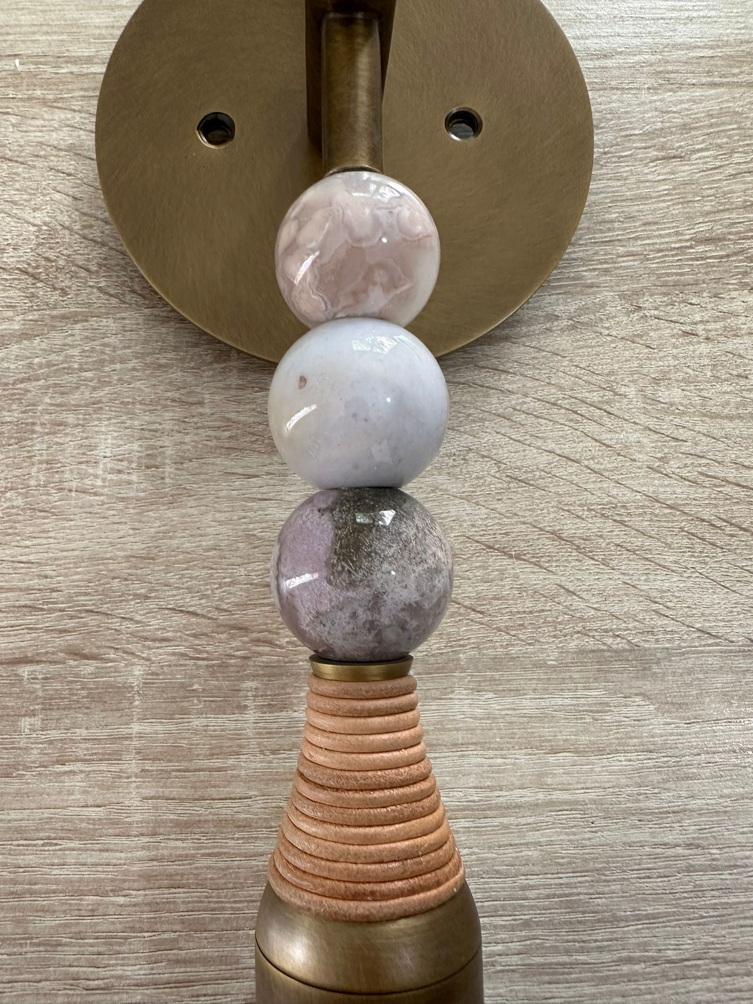 Modern wall sconce with unique Marble Gemstones | Les Trois Pyramides