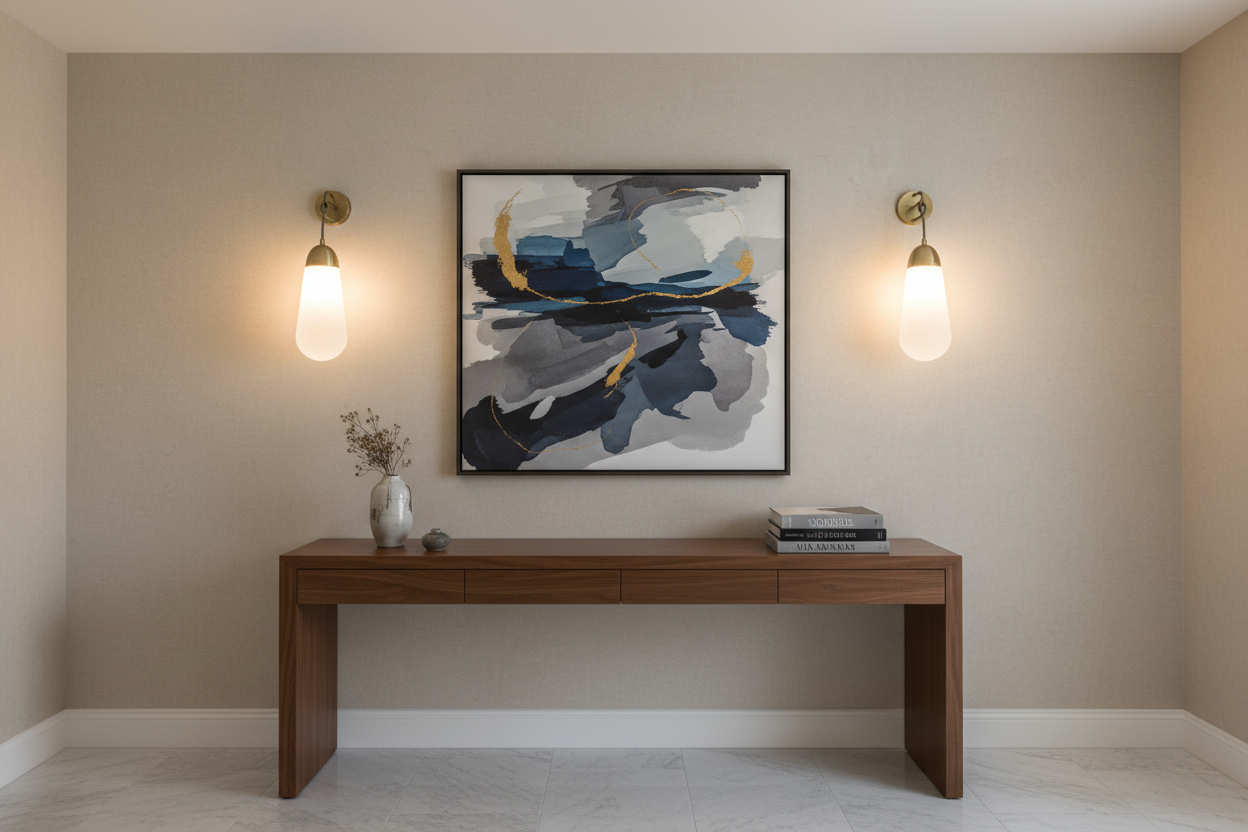 Frosted Glass Wall Sconce with Antique Brass Finish | Handmade Wall Light